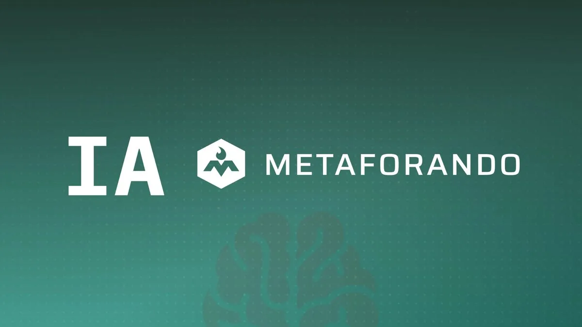 Arte do bonus IA Metaforando: letreiro IA ao lado do selo e do nome da marca sobre fundo verde.